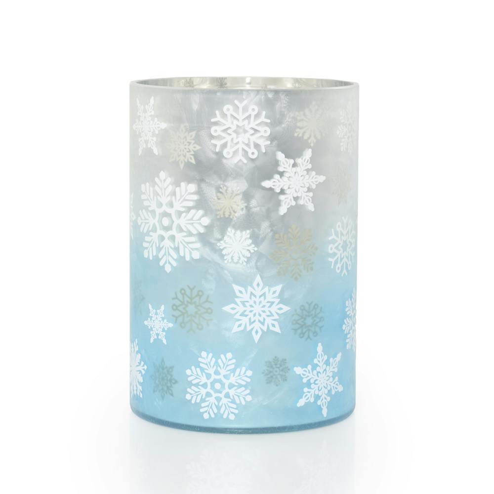Flicker Snowflakes  Jar Candle Holder