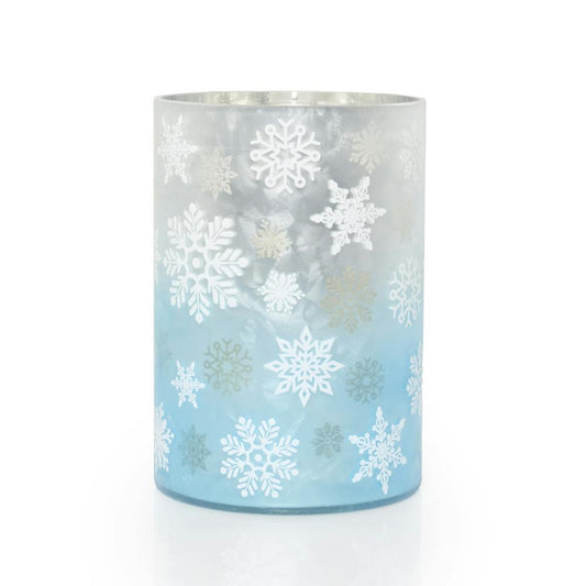 Flicker Snowflakes  Jar Candle Holder